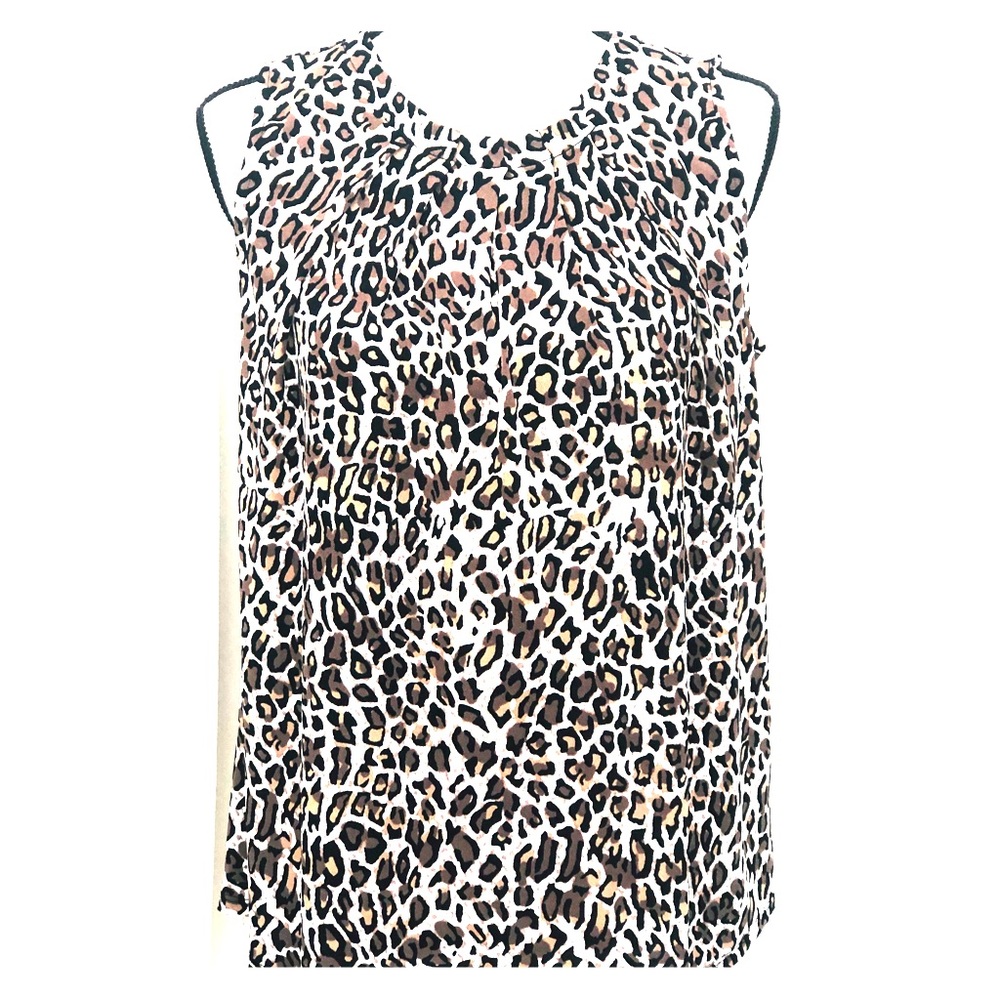 Adrianna Papell leopard print sleeveless blouse M - Picture 1 of 8